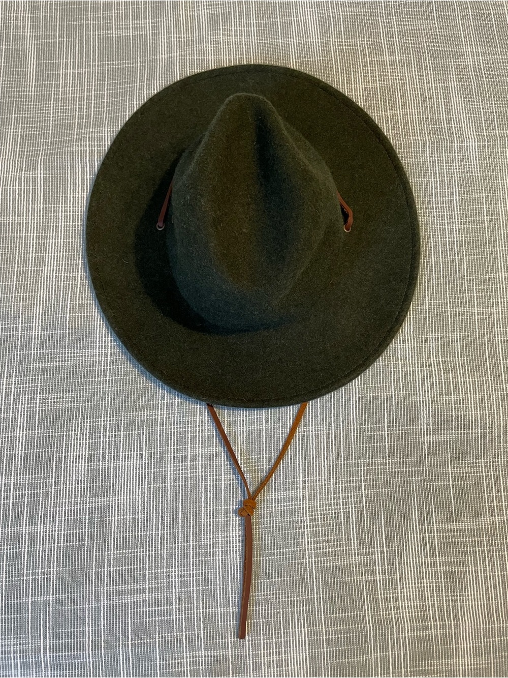 Brixton Wool Wide Brim Hat with Chin Cord, Size M